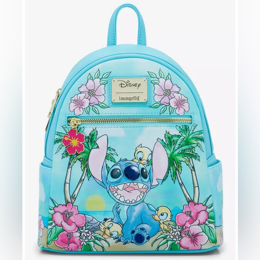 🌺Loungefly Disney Lilo & Stitch Ducklings Beach Mini Backpack🌺